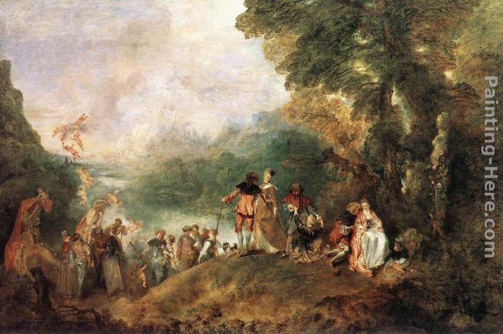 The Embarkation for Cythera painting - Jean-Antoine Watteau The Embarkation for Cythera art painting